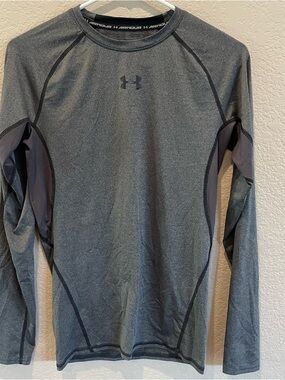 Under Armour Compression Performance Long Sleeve Shirt in Grey Size Medium